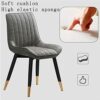 dining chair Kitchen Dining Room Furniture Chairs Modern Kitchen Dining Chairs with Strong Gold Metal Legs PU Leather Makeup Dresser Dining Side