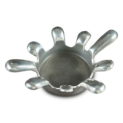 IHI EST. 1986 India Handicrafts Splash Silver Tone 9 inch Metal Wine Bottle Accessory Stand