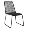vidaXL Garden Dining Set 7 Piece Outdoor Seating Patio Furniture Dining Set Table and Chair Lounge Seat Dinner Table Armchair Black