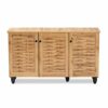 CHUNYU Household Goods Multi-layer Shoe Cabinet Finished Wooden Three-door Shoe Cabinet Storage Shoes
