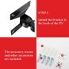 NMD&LR TV Wall Bracket Mount, Tilt & Swivel TV Holder Rack 14-24 Inch, VESA 75 * 75mm or 100 * 100mm, 15KG Max Weight Capacity