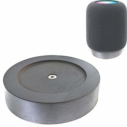 EMAQUIN Real Wood Stand for HomePod 2nd Generation(Real Wood,Durable Finish,Compatible with New Homepod Smart Speaker,Dark Color)