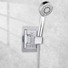 Thinp Shower Head Holder, 360° Adjustable Holder Strong Paste Bracket Universal Wall Mount Replacement Removable Suction Cup Bathroom, Silver (Th