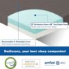 BedLuxury Mattress Topper Memory Foam 4 Inch Full Size Gel Colling Mattress Pad Cover with 18'' Deep Pocket for Back Pain Bed Topper with Grey Re