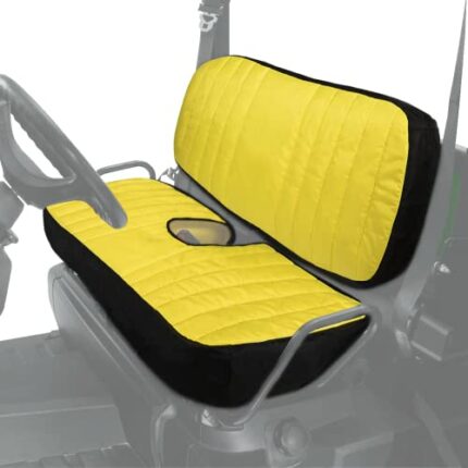 LP66449 Mid-Size Bench Seat Cover fit for John Deere Gator XUV560 XUV590 - Yellow Front Cushioned Seats Weatherproof Oxford 300D Fabric