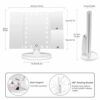 WEILY Vanity Makeup Mirror,1x/2x/3x Tri-Fold Makeup Mirror with 21 LED Lights, Adjustable Touch Screen Lighted Mirror Dressing Mirror, gift for w