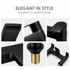 Bath Taps Black Waterfall Tub Taps Round Bathroom Bath Tap Brass Mixers