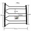 Abcsea 1 Piece Wine Glass Rack Under Cabinet, Stemware Rack Black, Wine Glass Holder, Goblet Wine Rack With Screws, 30cm 3 Rows