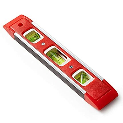 Spirit Level Magnetic - Small, Unbreakable and Magnetic Torpedo Level with 2 Level Bubbles - Boat Level - Scaffold Level for Builders, Home DIY,