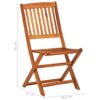 vidaXL Solid Acacia Wood Garden Dining Set 7 Piece Outdoor Terrace Backyard Patio Furniture Dining Dinner Table and Chair Seating Seat