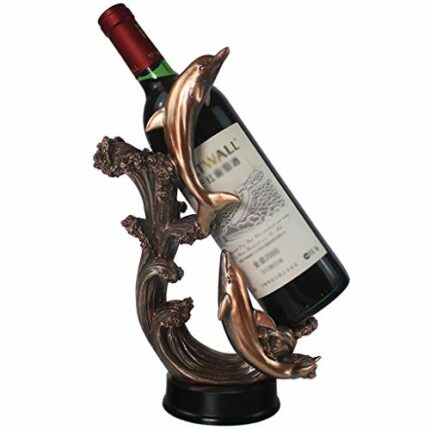 ZYZMH Creative Dolphin Wine Rack Decoration Home Decor Wine Cabinet Living Room Winery Bar Crafts Home Wine Shelf