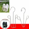 Cabilock 4pcs Steel Clo with Hooks Hanger Dry Shoe Rack Hangers Metal Slippers for Shelf Home Organizer Hook Space Boot Racks Display Drying Hous