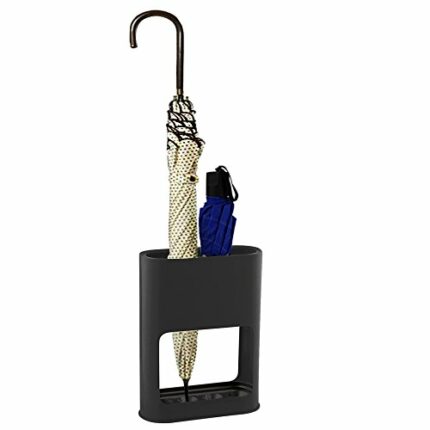 GeLive Small Umbrella Rack Stand Cane Holder with Drip Tray Space Saving Organizer Home Office Decor (Black)