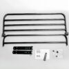 yozhch Black Towel Rail Wall Mounted Towel Rack Bathroom Towel Holder Self Adhesive Towel Rail with Shelf 90° Foldable 2 Tier Towel Bar (58cm)