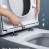 Pipishell Toilet Seat, Soft Close Toilet Seats White with Quick Release for Easy Clean (UF)