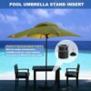 6Pcs Patio Table Umbrella Parasol Base Stand Hole Ring Plug Cover Umbrella Base Insert Set Replacement Part Parts for Diameter1.5 and 1.9 Inch Po