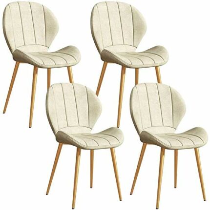 dining chair Kitchen Dining Room Furniture Chairs Leather Dining Chairs Kitchen Chairs Set Of 4 Iron Non-Slip Feet Suitable Makeup Chair Rest Off