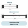 Towel Rail No Drilling, Guest Towel Rack Self-Adhesive, Brushed Stainless Steel Towel Rail Wall Mounted, Bathroom Towel Rail Extendable 15.75-29.