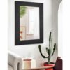 Black Wall Mirror with Wood Framed Rectangle Rustic Antique Mirror Vanity Farmhouse Bedroom Bathroom Hanging Mirror Wall Decor Home Entryway Livi