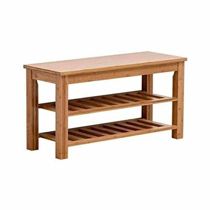 TJLSS Shoe Bench, 3-Tier Shoe Rack, Shoe Storage Organizer with Seat, Ideal for Living Room, Bedroom and Hallway, Easy Assembly