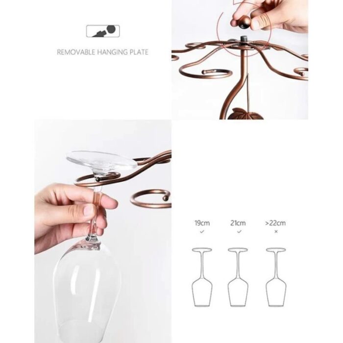 maozi Maple Leaf Wine Rack Wine Holder Stand Hanging Drinking Stemware Rack Shelf Wine BottleCup Display Holder Home