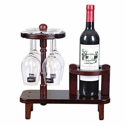 PIBM Stylish Simplicity Wooden Wine Rack Wine Glass Holder Wine Shelf Wooden Wine Rack Wine Bottle Shelf Hanging Wooden Cup Holder Beautiful and