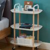 DINGZZ Home Three-layer Removable Dining Trolley Home Kitchen Storage Shelf Multi-function Utility Metal Cart (Color : Argento, Size : 1pcs)