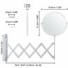 BELLE VOUS Chrome Wall Mounted Extendable 360° Swivel Mirror - 3X Magnification - 17.5 x 18.5cm/6.88 x 7.28 inches - Double Sided Rotating Stainl