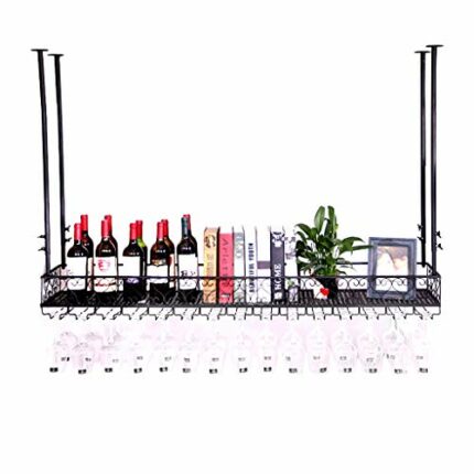 Stylish Simplicity Industrial Minimalist Stylish Simplicity Wine Rack Metal Simple Creative Multi-Function Display Storage Wine Glass Holder Adju