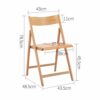 WALNUT Wood Color Solid Wood Folding Chairs Wedding Patio Garden Furniture Compact Space Saving Portable