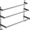 Towel Rack Towel Rail Bathroom Shelf Three-Layer, Wall Hanging Towel Holder with Hook 30Cm/60Cm
