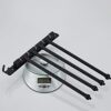 -Shelf,Towel Rack Bathroom Accessory Wall Mounted Towel Holder Swing Out Towel Bar Stainless Steel Bathroom Towel Rack 4-Bar Folding Arm Swivel H