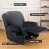 Topchances Recliner Chair Cover 1 Seater - Super Soft Velvet Stretch Recliner Chair Covers Sofa Chair Slipcover with Side Pocket for Single Seat
