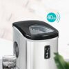 XYZMDJ Ice Making Machine Fully Automatic Commercial Milk Tea Coffee Shop Desktop Household Bullet Round Ice Maker