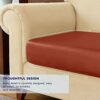 SU SUBRTEX Leather Couch Cushion Covers Waterproof Seat Covers Chair Loveseat Sofa Protector Leather Slipcovers for Settee Seater(3 seater, Orang
