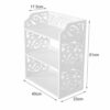 3-Tier Small Shoe Rack, Multifunction PVC Board Easy to Assemble Durable and free of formaldehyde, Carved Shoe Cabinet, for Shoes Magazines Books