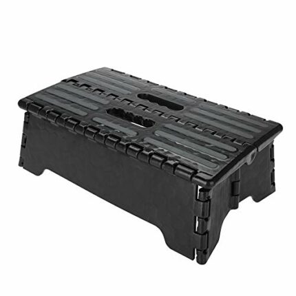 Folding Step Portable Bathroom Steps Stool Black Step Ladder for Elderly Pregnant Bathroom Travel Use Portable Toilets for Adults Camping Chair L