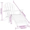 vidaXL 2x Garden Adirondack Chairs with Footrests Armchair Reclining Chair Patio Outdoor Furniture for Fire Pit Beach Poolside Porch Solid Wood T