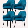 dining chair Kitchen Dining Room Furniture Chairs Set Of 4 Dining Chairs Kitchen Chairs Living Room Chairs Sturdy Metal Feet For Living Room Bedr
