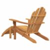 vidaXL 2x Garden Adirondack Chairs with Footrests Armchair Reclining Chair Patio Outdoor Furniture for Fire Pit Beach Poolside Porch Solid Wood T