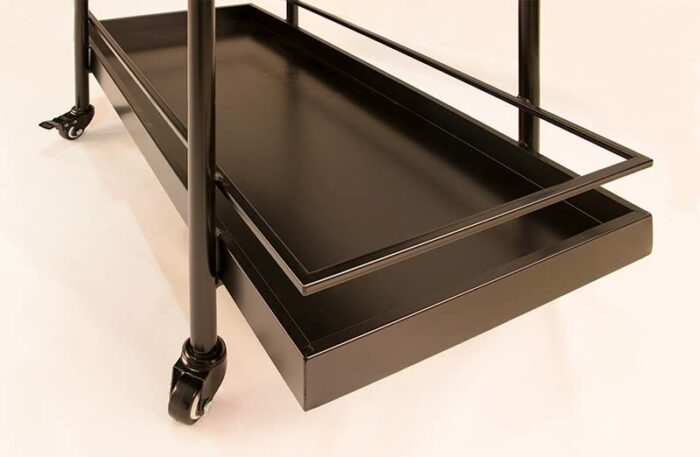 MJWDP European Style Mobile Food Cart Shelf Home Kitchen Tea Cart Drink Cart Fruit Cart (Color : A, Size : 80 * 40 * 75cm)