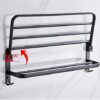 Towel Rail Towel Rack Foldable With Hook Towel Rack Bathroom Black Space Aluminum Rack Kitchen And Bathroom Hotel Office(Color:50cm)