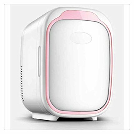 Hbao 6L Mini Fridge Cooler & Warmer Portable Compact Personal Fridge 100% Freon Free Eco Friendly Car Fridge for Office and Car (Color : Pink)