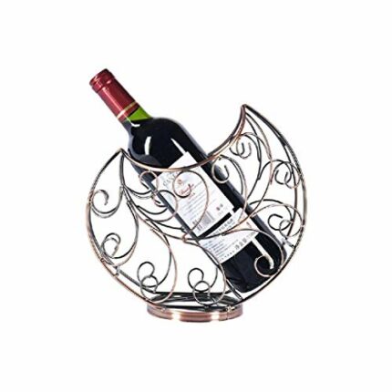 KXDCZ Iron Wine Rack- Wine Holder Single Bottle Red Wine Rack,Retro European Style Shaped Free Standing Bottles Hold