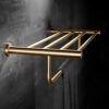 bathroom towel rack Brushed Gold Towel Rail Brass Towel Bar Wall Mounted Towel Holder Storage Rack for Bathroom, Kitchen, Toilet