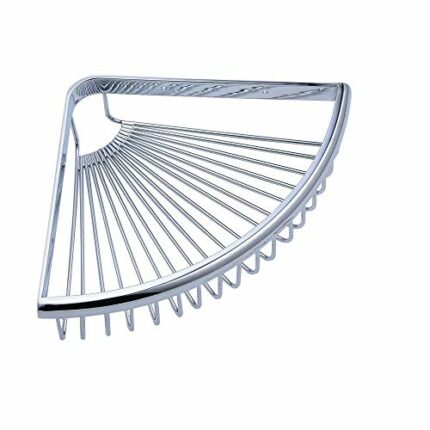 Beelee Rustproof Corner Triangular Bath Shelf Shower Caddy,Wall Mounted Stainless Steel Basket Dishrack for Shampoo Conditioner Bathroom Kitchen