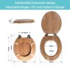 Angel Shield Antibacterial Wooden Soft Close Toilet Seat with Quick Release Adjustable Hinges Toilet Seat Easy Clean and Assembly for Bathroom 45