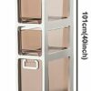 Bathroom Floor Cabinet Storage with 4 Drawers and Casters, Corner Floor Cabinet Large Capacity Narrow Dresser Tower Vertical Storage for Bathroom