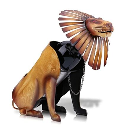 TFIIEXFL Lion Wine Rack Doll Craft Wine Rack Metal Wine Rack Doll art Home Decor Accessories Home Office