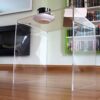 Clear Transparent Acrylic Perspex Plastic Side Table Living Room End Table Hygienic Easy Clean